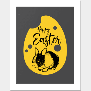 Easter bunny and egg Posters and Art